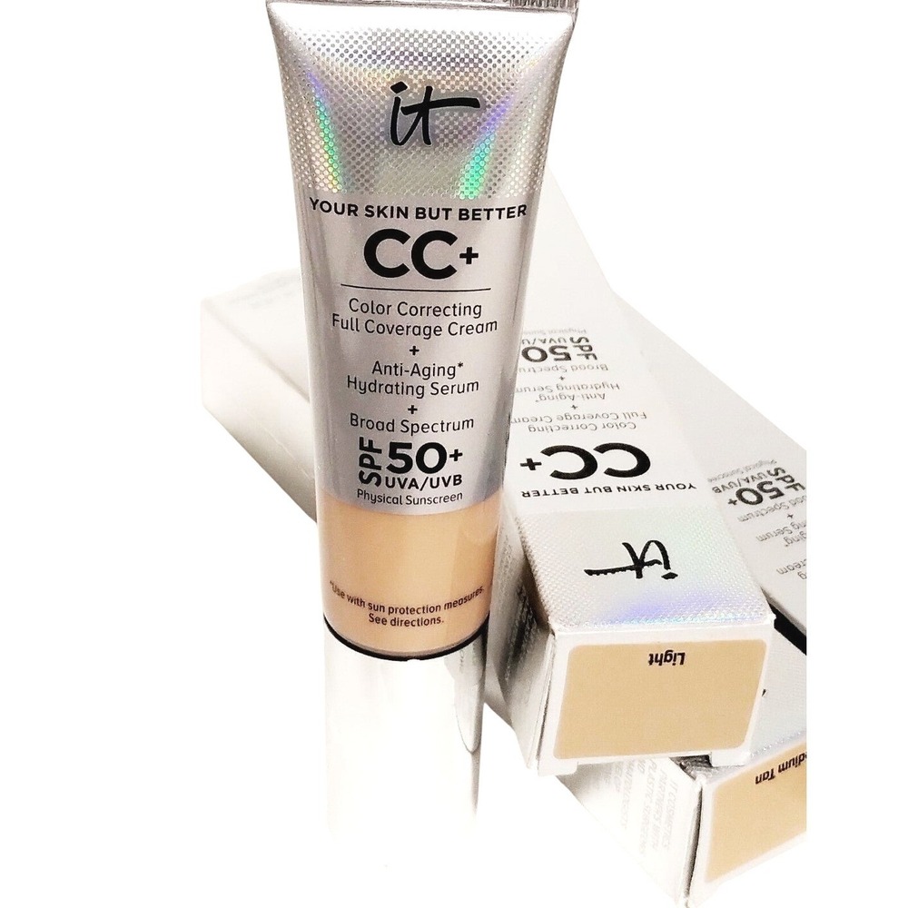 IT Cosmetics CC+ Full Coverage Cream Foundation FAIR Ivory spf 50+ Anti-aging - Picture 3 of 6